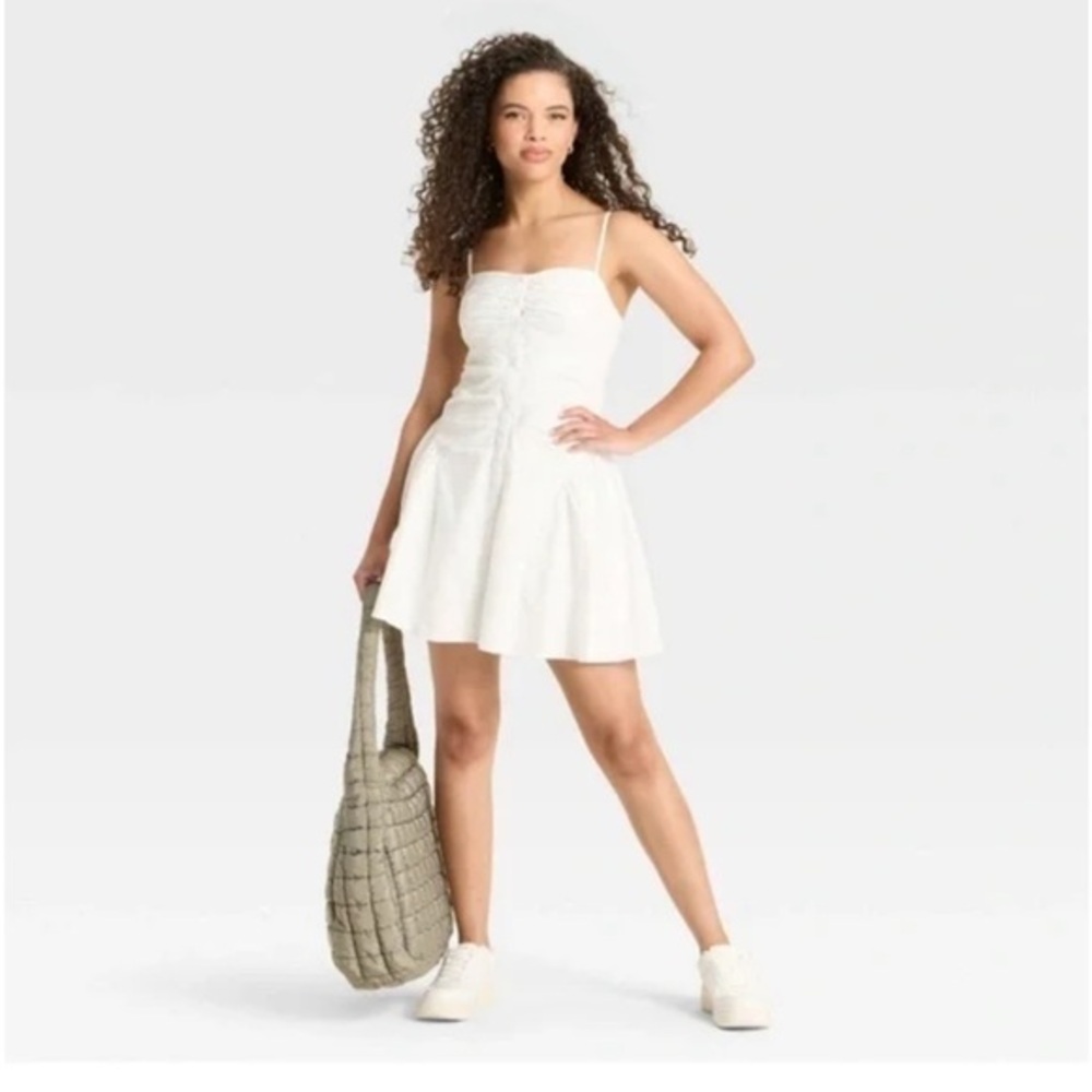 NWT Wild Fable Button Front poplin Mini Dress